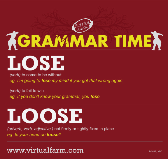 GRAMMAR TIME: Lose vs. Loose
