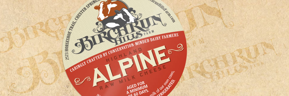 Birchrun Hills Farm Cheese Packaging Design