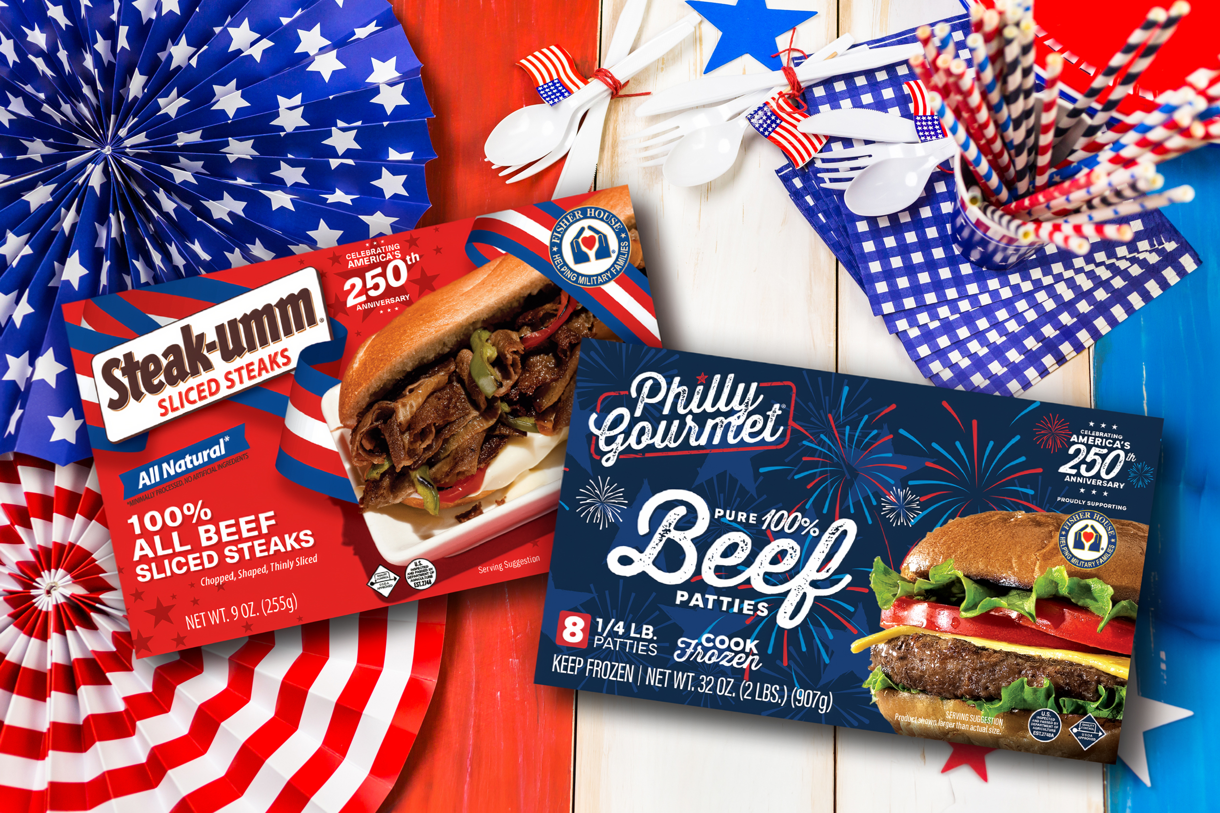 Steak-umm and Philly Gourmet America 250 Commemorative Packaging