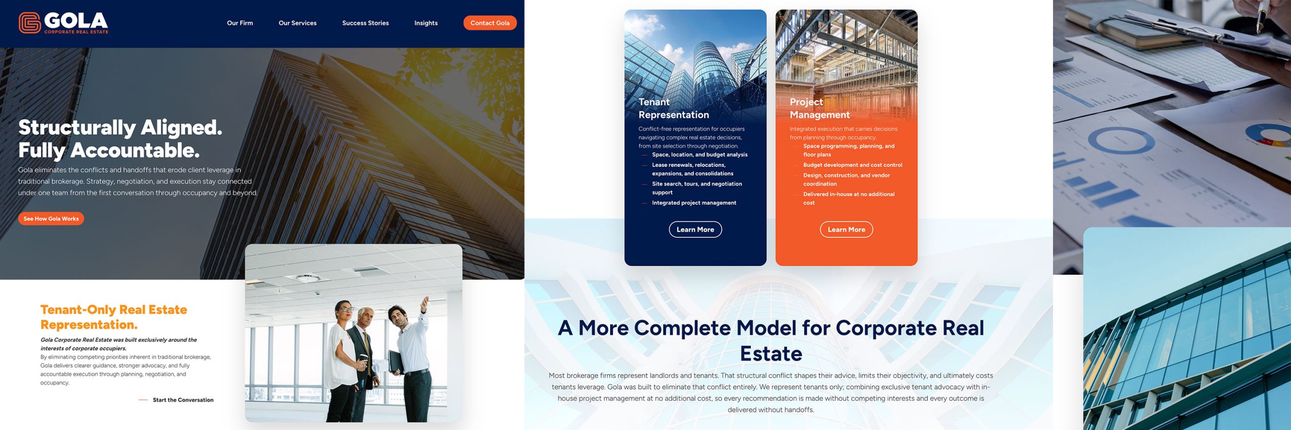 Gola Corporate Real Estate Website