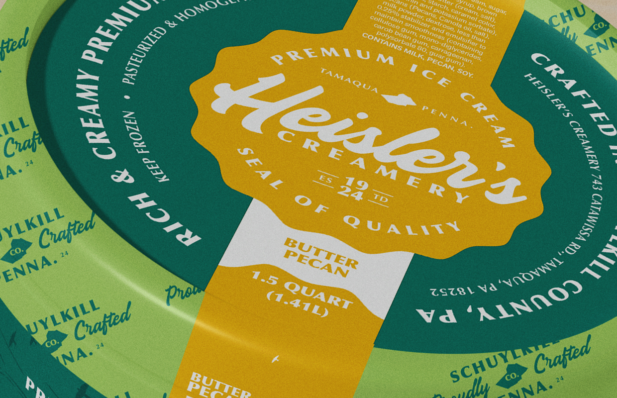 Heisler's Creamery Craft Ice Cream Packaging
