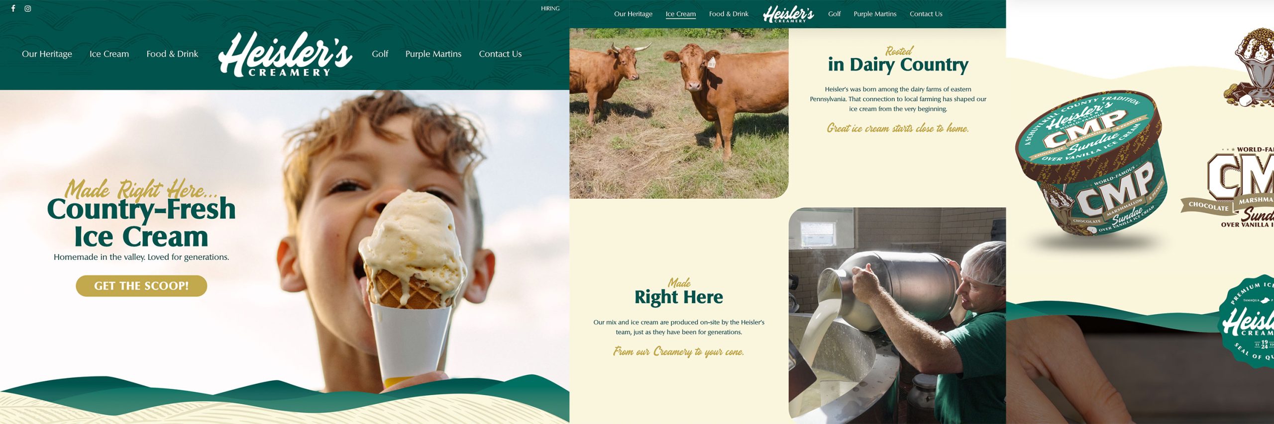 Heisler's Creamery Website Development